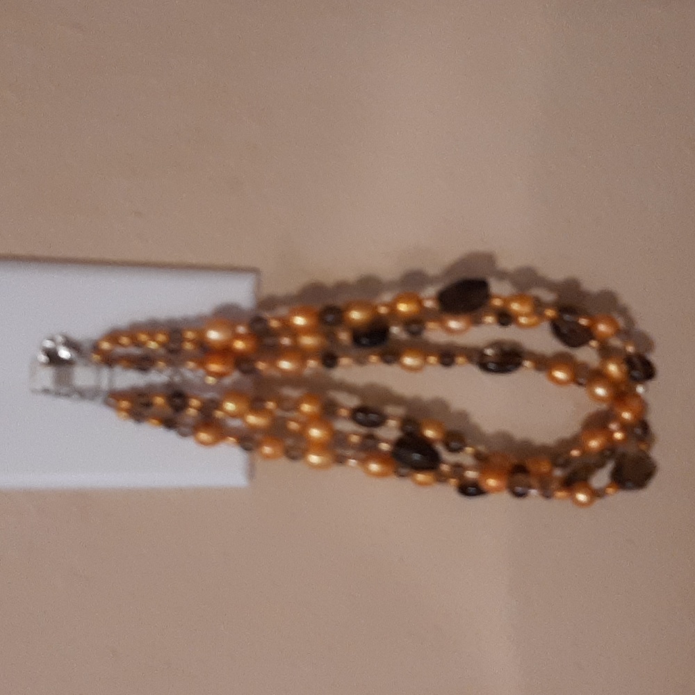 Ross-Simons Topaz & Pearl Triple Necklace